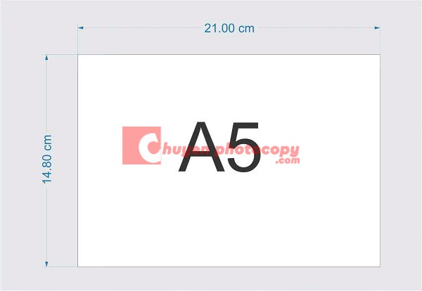 Kích thước A5 phổ biến