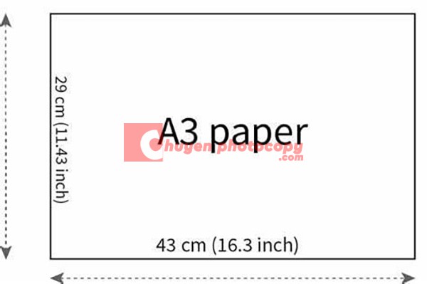 Khổ A3 kích thước theo tiêu chuẩn ISO 216