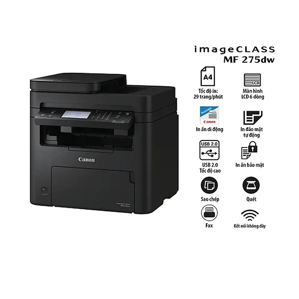 Máy in laser đen trắng Canon MF275dw - Ảnh 4